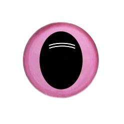 Pearl Pink Craft Plastic Doll Eyes, Stuffed Toy Eyes, Safety Eyes, Half Round, Pearl Pink, 12mm