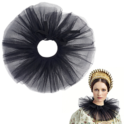 Черный Воротник из полиэстеровой сетки, съемные накладные воротники, чёрные, 1200x180x4.5 мм