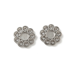 Нержавеющая Сталь Цвет 304 Настройки нержавеющей стали кабошон, цветок, цвет нержавеющей стали, лоток: 2 мм и 3 мм, 10x2 мм