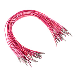 (52) Непрозрачная лаванда 32шт. 4цветов круглый эластичный шнур с зазубринами для масок, шляп, переплета книг, с концами железа шнура, платина, разноцветные, 300x1.5 мм, 8 шт / цвет