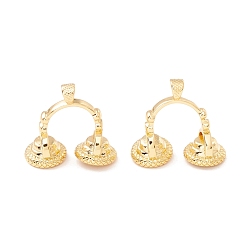 Настоящее золото 18K Латунные подвески, с прыжковых колец, без кадмия и без свинца, долговечный, наушник, реальный 18 k позолоченный, 24x25x11.5 мм, отверстие : 4x3 мм