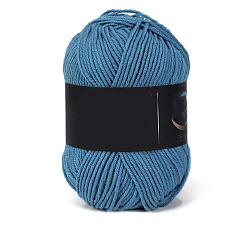 Стально-синий 4 пряжа из молочного акрилового волокна для тафтинговых ковриков, пряжа амигуруми, пряжа для вязания крючком, для свитера, шапки, носков, детских одеял, стальной синий, 2.5 мм, около 113.74 ярдов (104 м) / моток