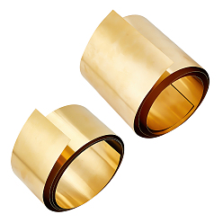 Без Покрытия Ahademaker 2 рулоны 2 стиль латунный лист, сырой (без покрытия), 50~100x0.1 мм, 1 м / рулон, 1 рулон / стиль
