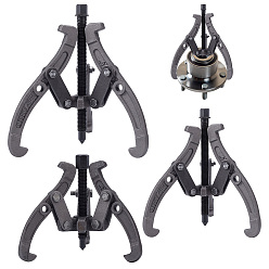 Bronce de cañón 3 Bolsas 3 Estilos de aleación de hierro y carbono 3 Extractor de cojinetes de mandíbula para mantenimiento de maquinaria automotriz, gunmetal, 95~187x13.5~18.5x12~18.5 mm, 1 bolso / estilo