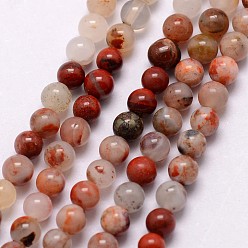 Натуральный Агат Природные Агат бисера нити, круглые, 3~3.5 мм, отверстие : 0.7 мм, около 115~125 шт / нитка, 16 дюйм