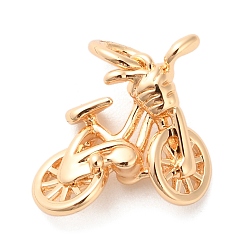 Bicycle Подвески из латуни на тему путешествия, золотые, с целью перехода в кольце, велосипед, 14x15x5 мм, отверстие : 4 мм
