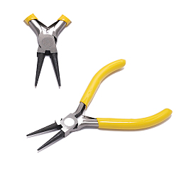 Yellow Carbon Steel Pliers, Jewelry Making Supplies, Round Nose Pliers, Yellow