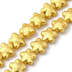 с Золотистым Покрытием Стеклянные бусины с гальваническим покрытием , звезда, полное покрытие, с золотым покрытием, 12x12x6.5 мм, отверстие : 0.9 мм, около 40 шт / нитка, 17.72'' (45 см)