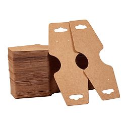 Цвет Древесины Картонные сгибы поверх бумажных витрин, использоваться для ожерелья, серьги и подвески дисплей аксессуаров, деревесиные, 120x45x0.4 мм, отверстие: 2 мм и 6.5x18 мм, 150 шт / комплект
