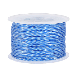 Bleu Ciel Cordon milan en polyamide, cordon torsadé, ronde, pour création de noeud chinois, bleu ciel, 2mm, environ 54.68 yards (50m)/rouleau
