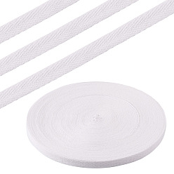 Белый Хлопчатобумажные ленты из твила, елочка ленты, для шитья, белые, 3/8 дюйм (10 мм), о 45yard / рулон (41.13 м / рулон)