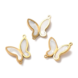 Золотой Ионное покрытие (ip) 304 подвески из нержавеющей стали, с оболочкой, ссылки бабочки, золотые, 16x17x3 мм, отверстие : 1.7 мм
