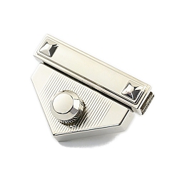 Платина Замки для кошельков из сплава, принадлежности для изготовления женских сумок, треугольные, платина, 4.4x3.1 см