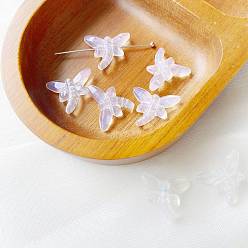 Dragonfly 10 шт прозрачные акриловые бусины, с блеском порошок, стрекоза, 18x14 мм