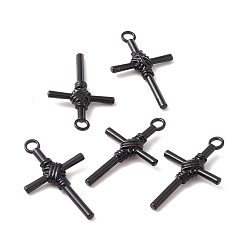 Electrophoresis Black Подвески из сплава, крестик, электрофорез черный, 39.5x25x5 мм, отверстие : 3.5 мм
