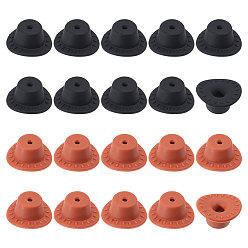 (52) Непрозрачная лаванда 20 шт 2 цвета силиконовые бусины, фокусные бусы, шляпа, разноцветные, 26x12 мм, отверстие : 2.5 мм, 10 шт / цвет