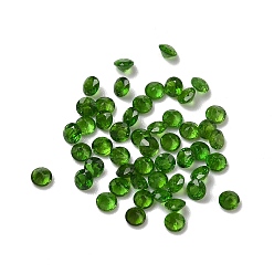 Диопсид Ограненные кабошоны натурального зеленого диопсида, алмаз, 3x1.8 мм