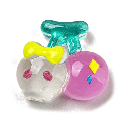 Вишня Кабошоны из прозрачной смолы на тему Хэллоуина, вишня, 20x22x8.5 мм