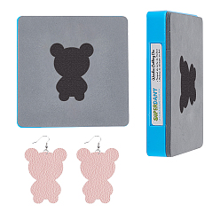 Медведь 1 шт. штампы для резки дерева, Со сталью, для diy scrapbooking / фотоальбом, декоративная тисняющая бумажная карточка, изготовление изделий из кожи, медведь, 100x100x9 мм