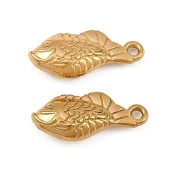 Fish 304 подвески из нержавеющей стали, ионное покрытие (ip), реальный 18 k позолоченный, рыба, 18.5x8x5 мм, отверстие : 1.4 мм