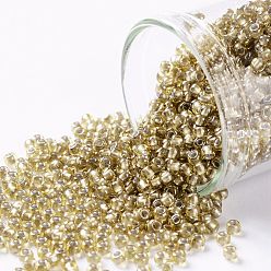 (286) Inside Color Amber/Cream Круглые бусины toho, японский бисер, (286) внутренний цвет янтарный / кремовый, 11/0, 2.2 мм, отверстие : 0.8 мм, Около 50000 шт / фунт