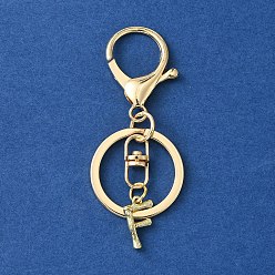Letter F Брелки с подвесками в виде инициалов из сплава, Сплав с застежкой, золотые, Буква F, 8.5 см