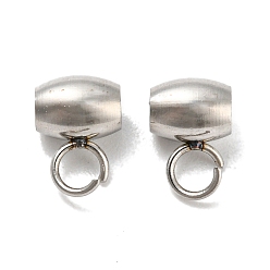 Нержавеющая Сталь Цвет Не тускнеет 201 дужки из нержавеющей стали, петля под залог, бочка под залог бисер, цвет нержавеющей стали, 7x5x4 мм, отверстия : 2.5 mm и 2 мм