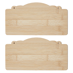 Rectangle Бамбуковая дверная табличка, дверные украшения, прямоугольные, 126x250x10 мм