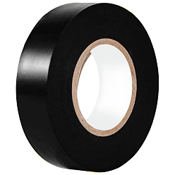 Черный 1 рулон ПВХ-пластиковой водонепроницаемой самоклеящейся ленты, чёрные, 18 мм, 20 м / рулон