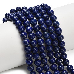 Ляпис-Лазурь Нитки бусины из натурального ляписа-лазури, круглые, круглые, 6.5 мм, отверстие : 0.7 мм, около 63 шт / нитка, 15.55 дюйм (39.5 см)