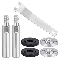 Нержавеющая Сталь Цвет 2 устанавливает удлинитель для угловой шлифовальной машины из нержавеющей стали, инструменты для полировки, с 2шт. железных угловых ключей, цвет нержавеющей стали