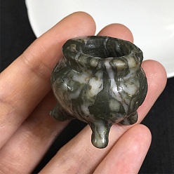 Ископаемое Натуральная ископаемая форма кадила дисплей украшение, подставка-держатель для хрустальной сферы, 30x30 мм