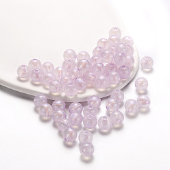 Plum Transparent Acrylic Beads, Round, Plum, 8mm, 50pcs/bag
