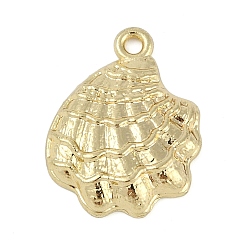 Shell Shape Подвески из сплава серии Ocean, золотые, формы раковины, 22.5x17x3.5 мм, отверстие : 1.8 мм