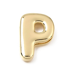 Letter P Прелести латунных слайд, буквы, золотые, Письмо P, 25x18x5 мм, отверстие : 11x2 мм