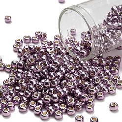 (PF554) PermaFinish Lavender Metallic Тохо 6/0 круглые бусины, японский бисер, (pf 554) пермафиниш лавандовый металлик, 4 мм, отверстие : 1.5 мм, Около 840 шт / 50 г