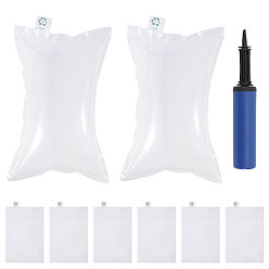Clair 100 pièces gonflables en PE avec sacs en plastique PA, rectangle, avec pompe de gonflage manuelle en PVC 1pc, clair, 33x19.9x0.05 cm