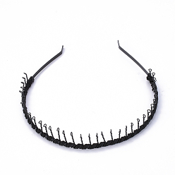 Schwarz Haar-Accessoires Eisenhaarband Zubehör, mit Polyester, Schwarz, 123 mm, 22.5 mm