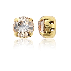 00030 235 Honey Preciosa® maxima crystal в пришивной чашке, чешский хрусталь, с настройками латуни, 719 37 080 шатон (круглый), золотые, 00030 235 мед, ss 34 (7.05~7.25 мм)