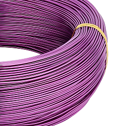 Темно-Фиолетовый Круглый анодированный алюминиевый провод, для изготовления ювелирных изделий, темно-фиолетовый, 18 датчик, 1.0 мм, около 656.16 футов (200 м) / 500 г
