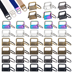 (52) Непрозрачная лаванда 144шт 6 цвета железные концы ленты, с кольцом, разноцветные, 25x27x13.5 мм, 24 шт / цвет