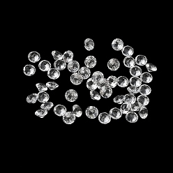 Топаз Ограненные кабошоны из натурального белого топаза, назад назад, алмаз, 3x1.8 мм