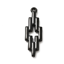 Schwarz 304 Edelstahl Anhänger, Kreuz, Schwarz, 28x9x2 mm, Bohrung: 1.4 mm