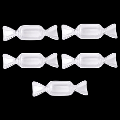 Прозрачный Пластмассовый шарик контейнеры, конфеты, прозрачные, 8.7x2.3x2.6 см