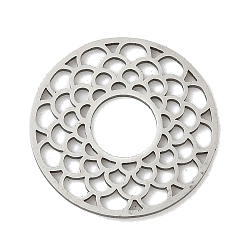 Нержавеющая Сталь Цвет 201 подвески из нержавеющей стали, плоско-круглые, цвет нержавеющей стали, 20.5x1 мм, отверстие : 2x3 мм