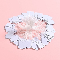 Белый Бумажные этикетки, 100бумажная этикетка, бумажные карты дисплей, прямоугольные, белые, 2.5x1.5 см