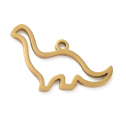 Золотой 5 шт. 201 подвески из нержавеющей стали, лазерная резка, очарование динозавра, золотые, 12x17.5x1 мм, отверстие : 1.2 мм