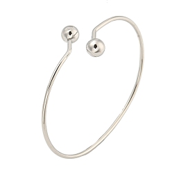 Нержавеющая Сталь Цвет Не тускнеющие 304 браслеты-манжеты из нержавеющей стали, браслеты с крутящим моментом для женщин, цвет нержавеющей стали, внутренний диаметр: 2-1/8x2-5/8 дюйм (5.3x6.7 см)