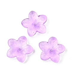 Лиловый Стеклянные бусины, звезда, сирень, 20.5x21.5x5.5 мм, отверстие : 1.6 мм