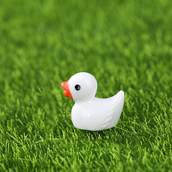 Белый Мини-утиные украшения из смолы, для кукольных аксессуаров, притворяющихся опорными украшениями, белые, 17x15 мм